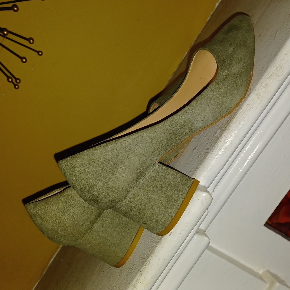 Simply Styled olive block heels